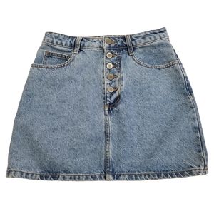 J. Galt Denim Button Fly Skirt Medium